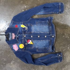 Urban Republic Jean jacket with patches Girls Sz L